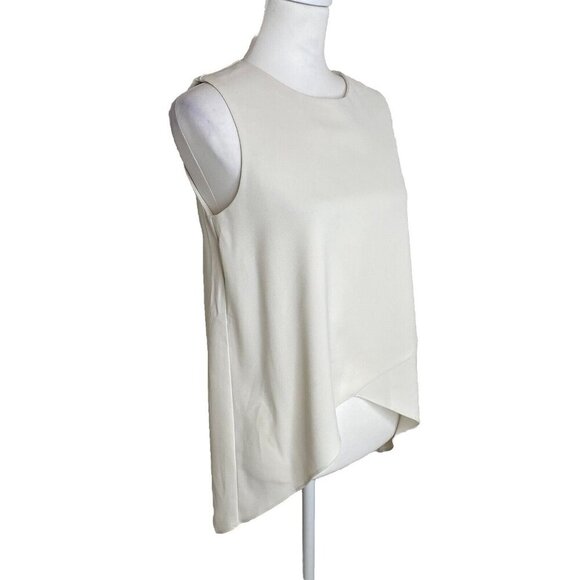 Amanda Uprichard Blouse High Low White Ivory Sleeveless Top Size Small - Picture 3 of 8